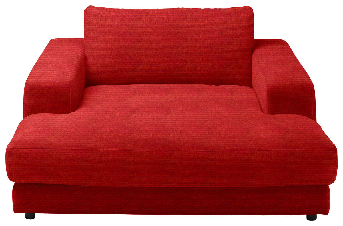 XXL-SESSEL in Chenille Orange  - Schwarz/Orange, Design, Kunststoff/Textil (150/86/170cm) - Lomoco
