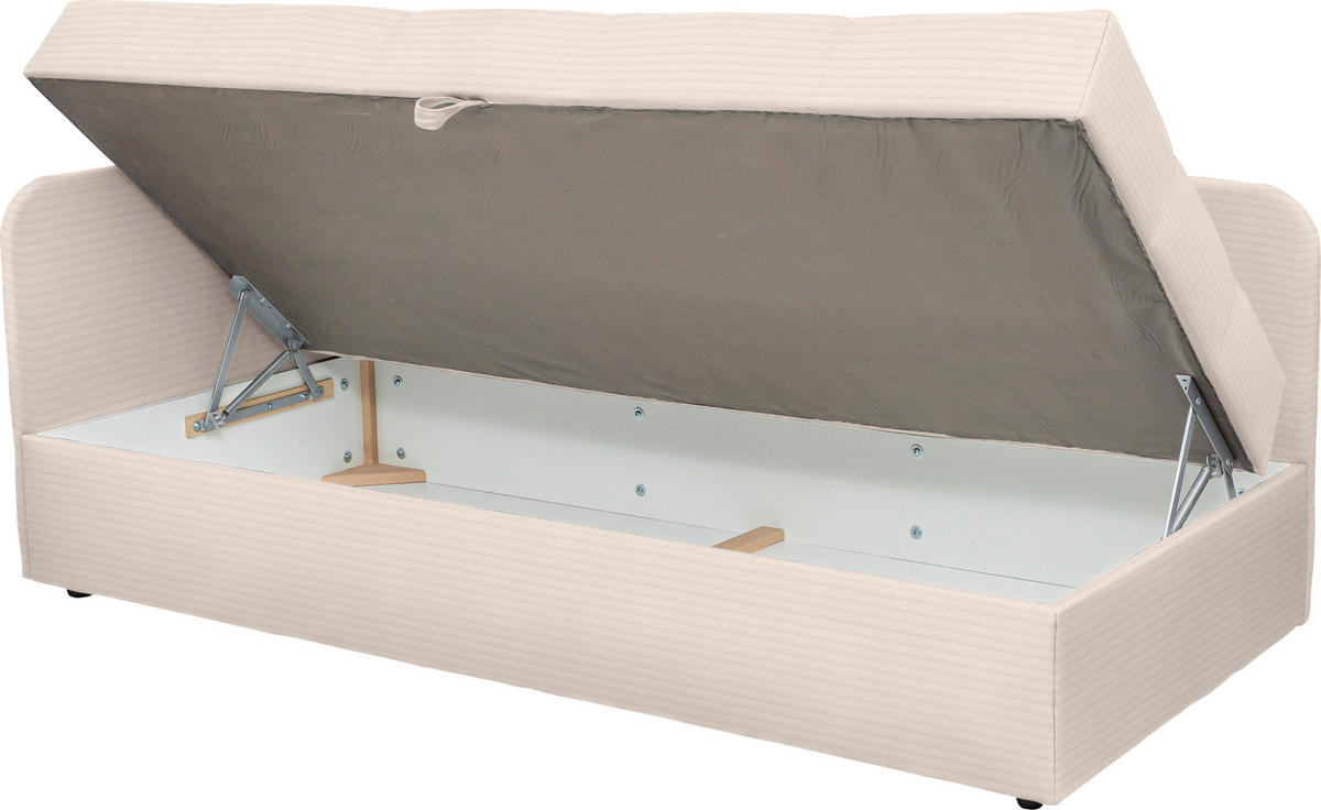 LIEGE Cord Creme  - Creme/Schwarz, Basics, Kunststoff/Textil (95/90/205cm) - Xora