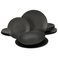 JEDÁLENSKÝ SERVIS, kamenina - čierna, Trend, keramika - Creatable