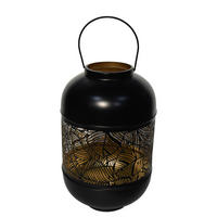 LATERNE - Goldfarben/Schwarz, Lifestyle, Metall (25/40cm) - Ambia Home