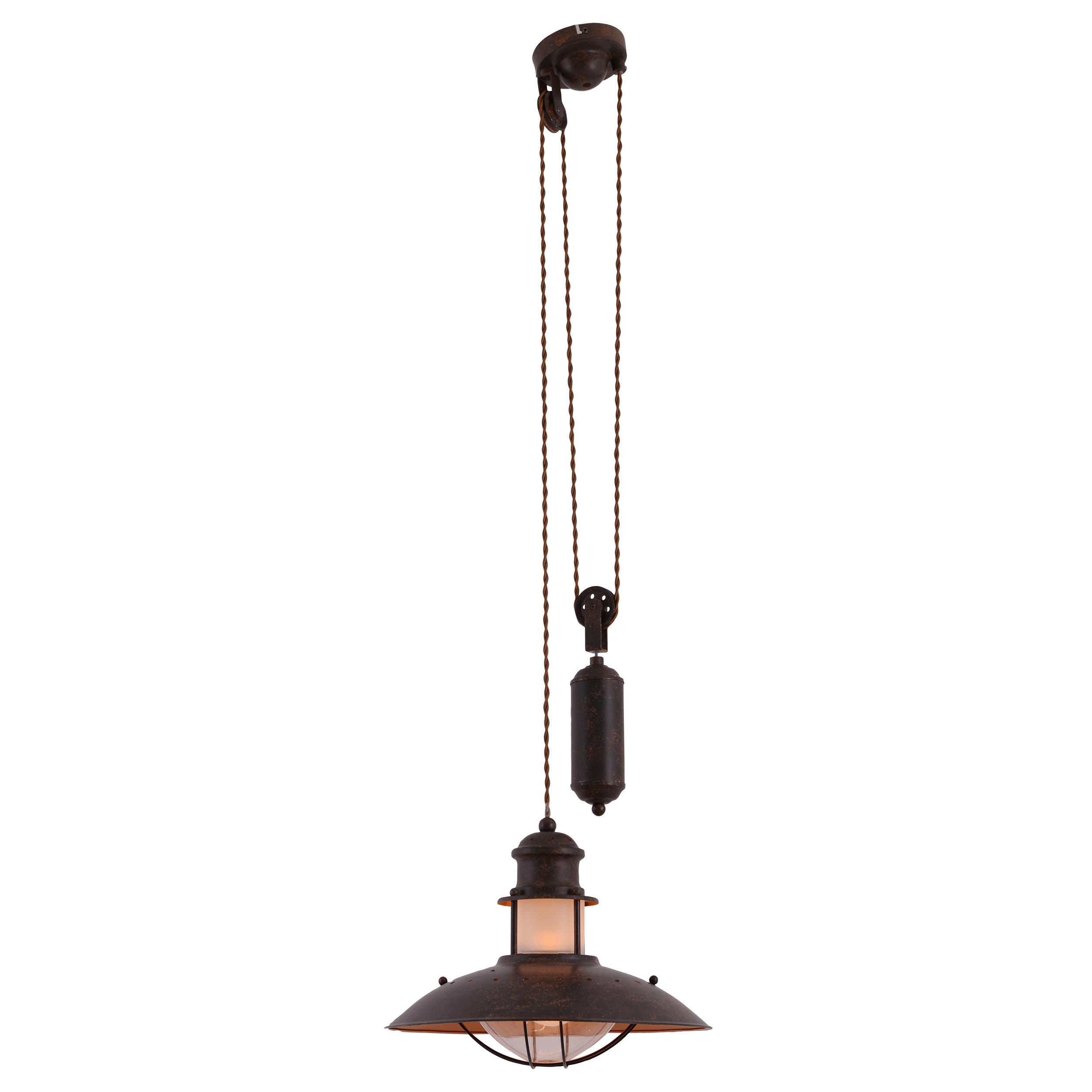 Näve Hängeleuchte Cottage Braun 150 cm