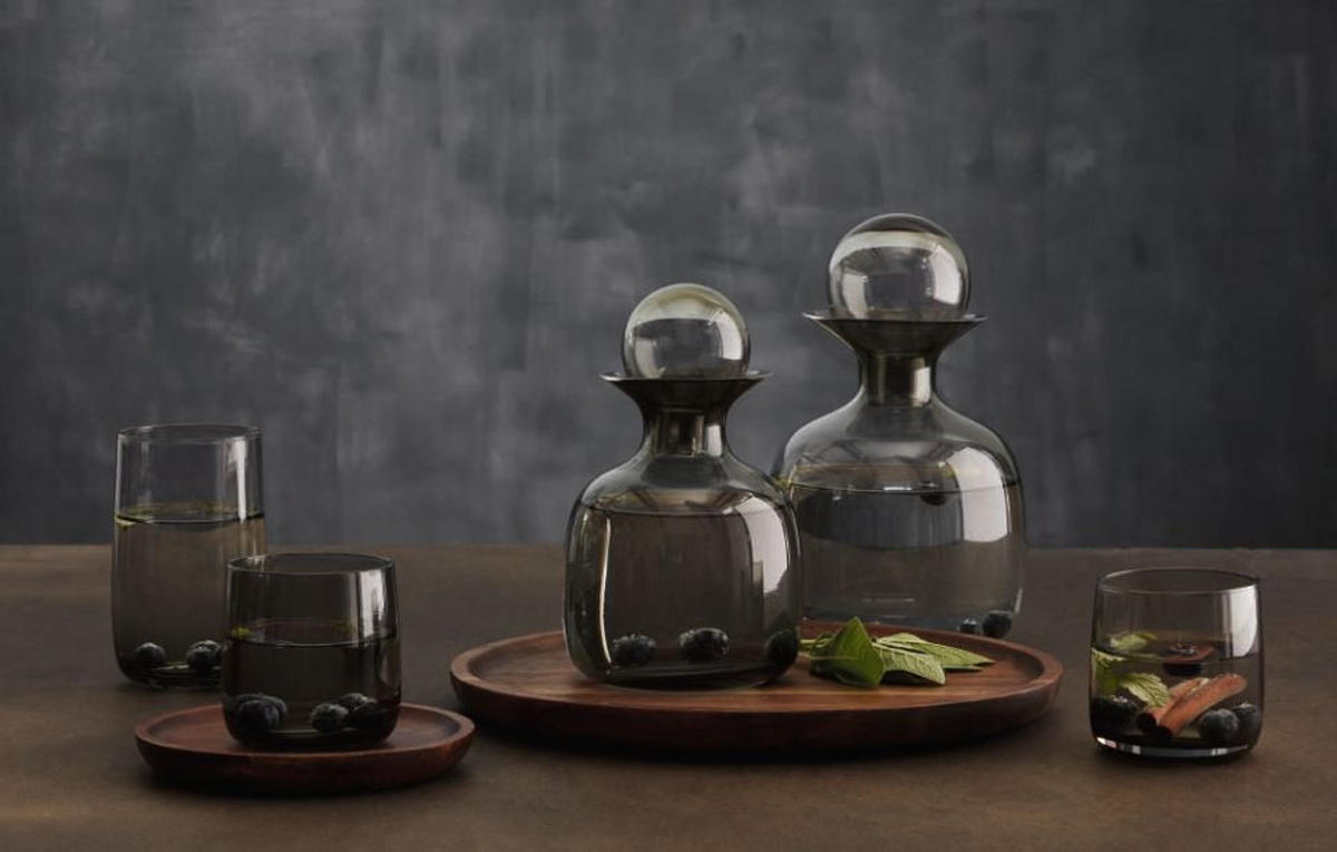 KARAFFE 1,5 L    - Grau, Design, Glas (14,5/18,5cm) - ASA