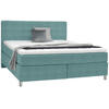 BOXSPRINGBETT 180/200 cm  in Petrol  - Chromfarben/Petrol, Konventionell, Kunststoff/Textil (180/200cm) - Voleo