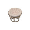 SESSEL Grau    - Creme/Grau, Natur, Holz/Textil (80/80/60cm) - MID.YOU