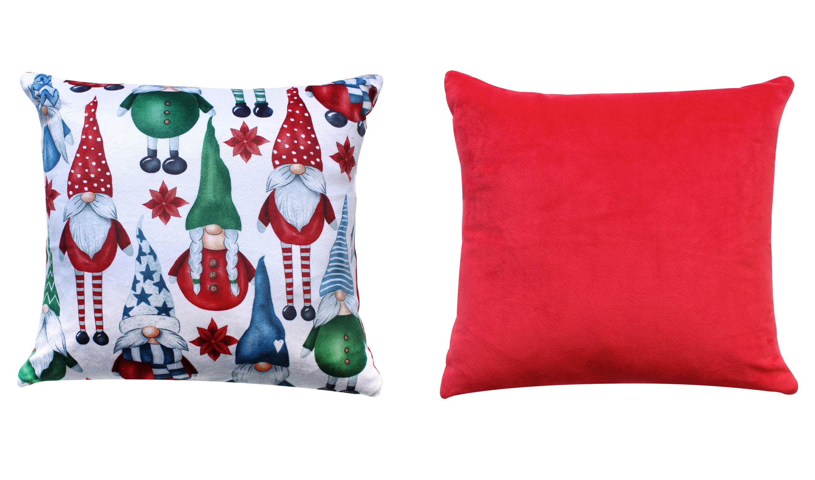 DÍSZPÁRNA  - piros, Basics, textil (45/45/8cm)