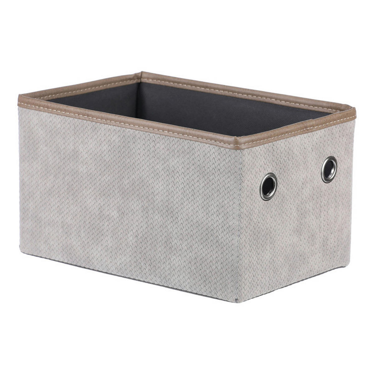 KOŠÍK sivá - sivá, Basics, textil (29/16/19cm)