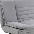 SCHLAFSOFA Chenille Hellgrau  - Hellgrau/Schwarz, Design, Textil/Metall (196/91/98cm) - Carryhome