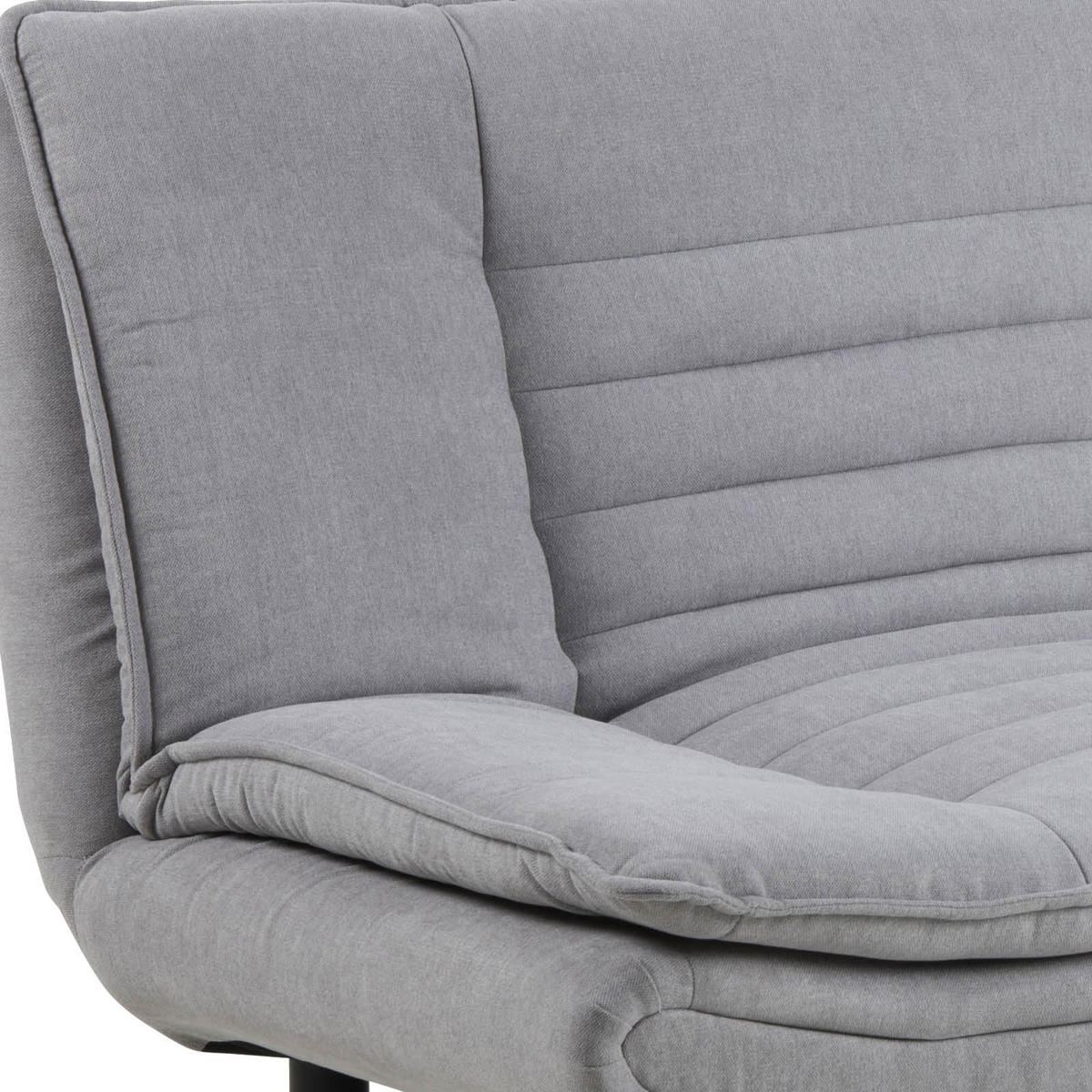 SCHLAFSOFA in Textil Hellgrau  - Hellgrau/Schwarz, Design, Textil/Metall (196/91/98cm) - MID.YOU