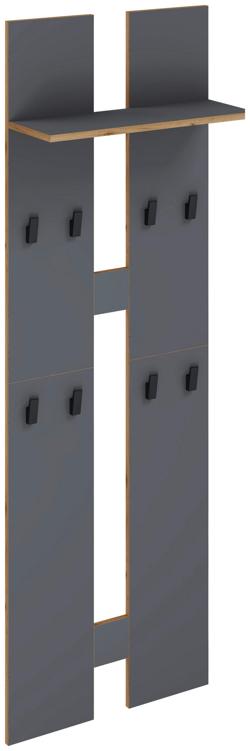 Wandgarderobe Salia Anthrazit/honigeiche