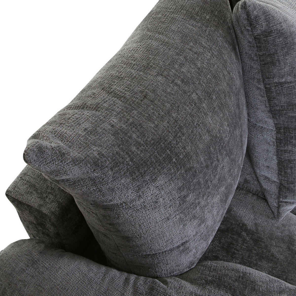 BIG SOFFA i chenille antracit  - svart/antracit, Design, textil/plast (265/67/130cm) - home24