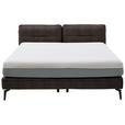 BOXSPRINGBETT 200/200 cm  in Braun  - Schwarz/Braun, Design, Textil/Metall (200/200cm) - Johann Jakob