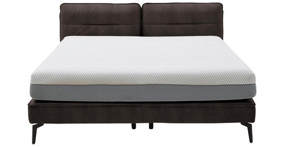 BOXSPRINGBETT 180/200 cm in Braun - Schwarz/Braun, Design, Textil/Metall (180/200cm) - Johann Jakob