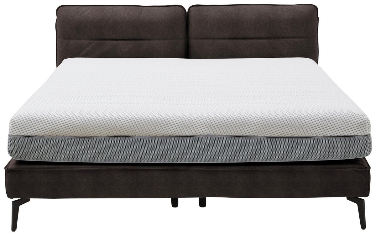 BOXSPRINGBETT 160/200 cm  in Braun  - Schwarz/Braun, Design, Textil/Metall (160/200cm) - Johann Jakob