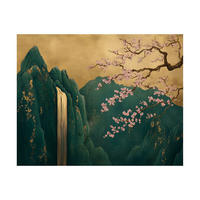 LEINWANDBILD orientalisch 70/100 cm  - Dunkelgrün/Pink, Basics, Holz/Textil (70/100cm)