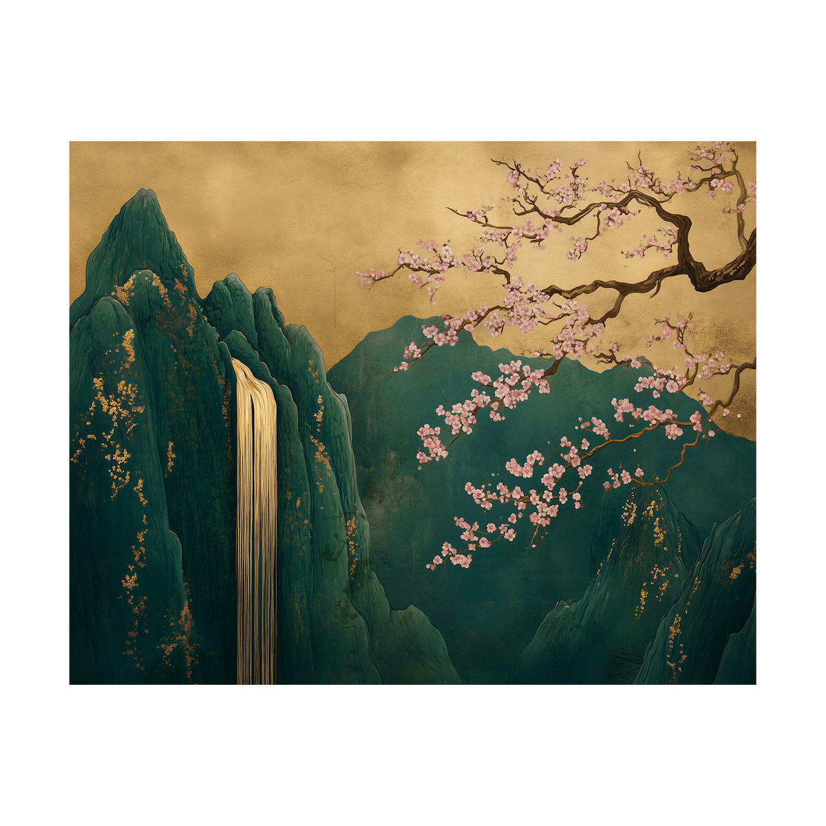 LEINWANDBILD orientalisch 70/100 cm  - Dunkelgrün/Pink, Basics, Holz/Textil (70/100cm)