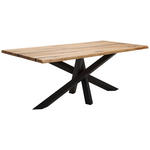 ESSTISCH in Holz 180/100/76 cm  - Wildeiche/Schwarz, Design, Holz (180/100/76cm) - Linea Natura