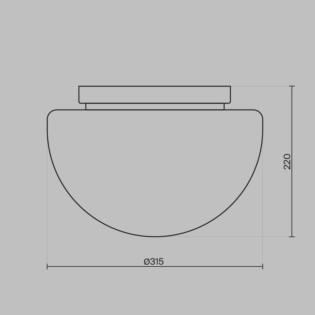 DECKENLEUCHTE   31,5 cm   - Schwarz, Basics, Metall (31,5cm) - MAYTONI