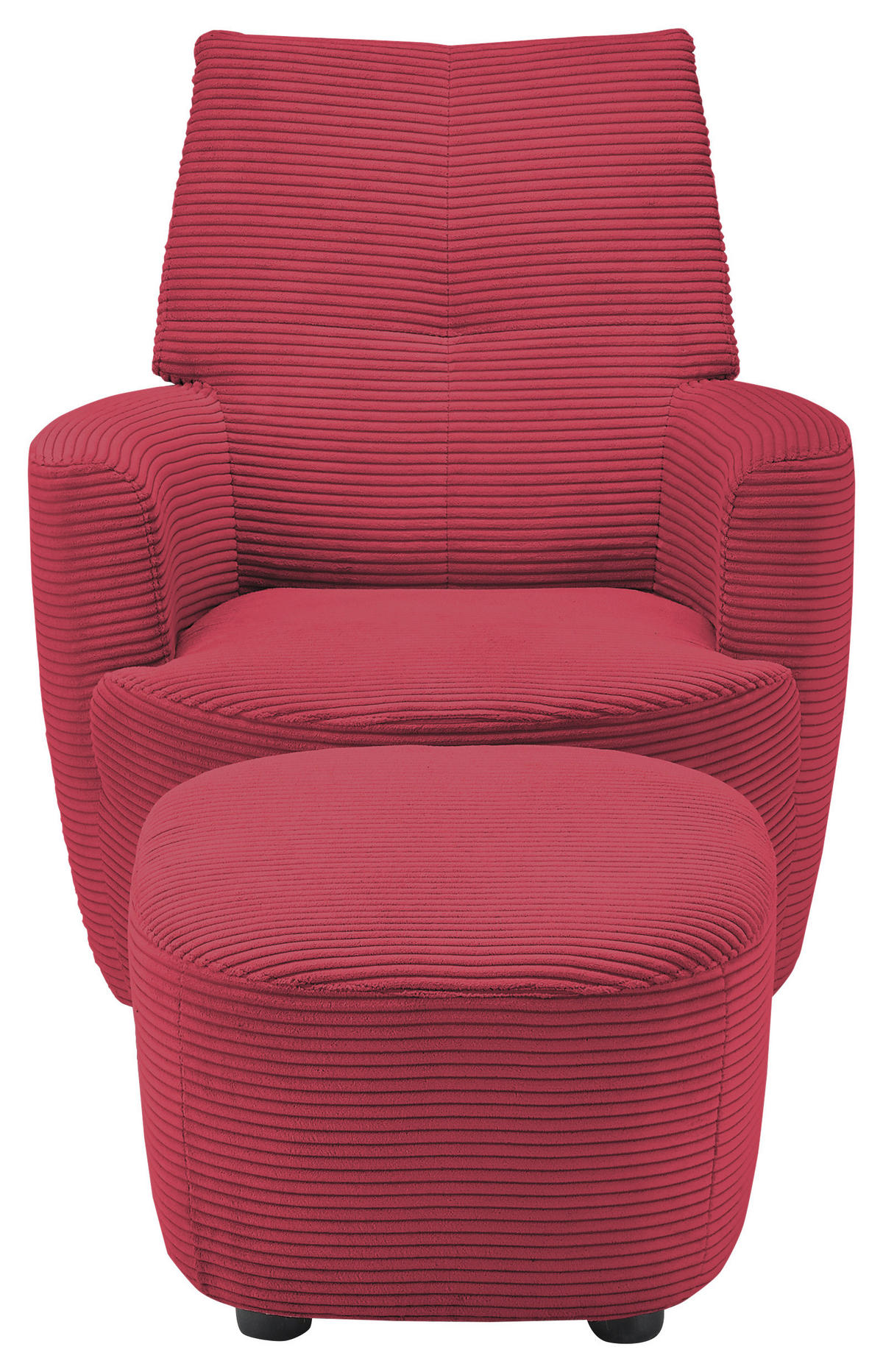 SESSEL Cord Beere    - Beere/Schwarz, Design, Textil/Metall (80/96/88cm) - SetOne by Musterring