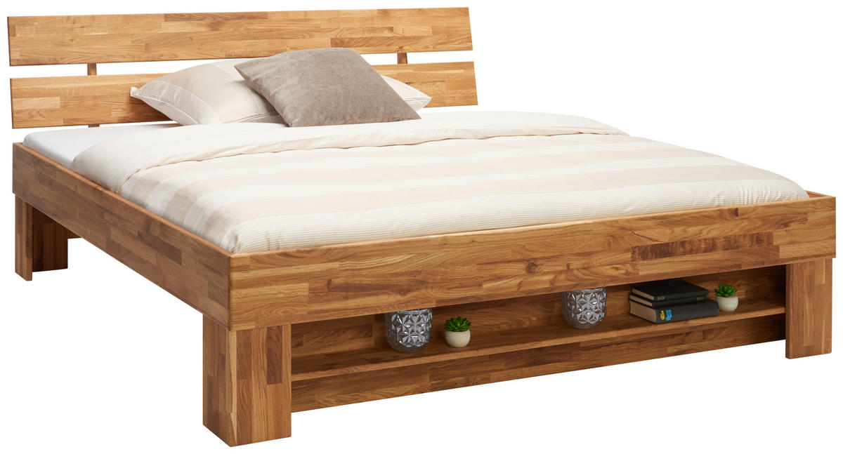 BETT 180/200 cm  in Wildeiche   - Wildeiche, Natur, Holz (180/200cm) - Carryhome