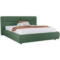 POLSTERBETT 180/200 cm  Grün  - Schwarz/Grün, Design, Kunststoff/Textil (180/200cm) - Lomoco