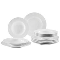 SERVIS ZA RUČAVANJE  Zoe Fine Diamond     12 delova   - bela, Dizajnerski, keramika - Seltmann Weiden