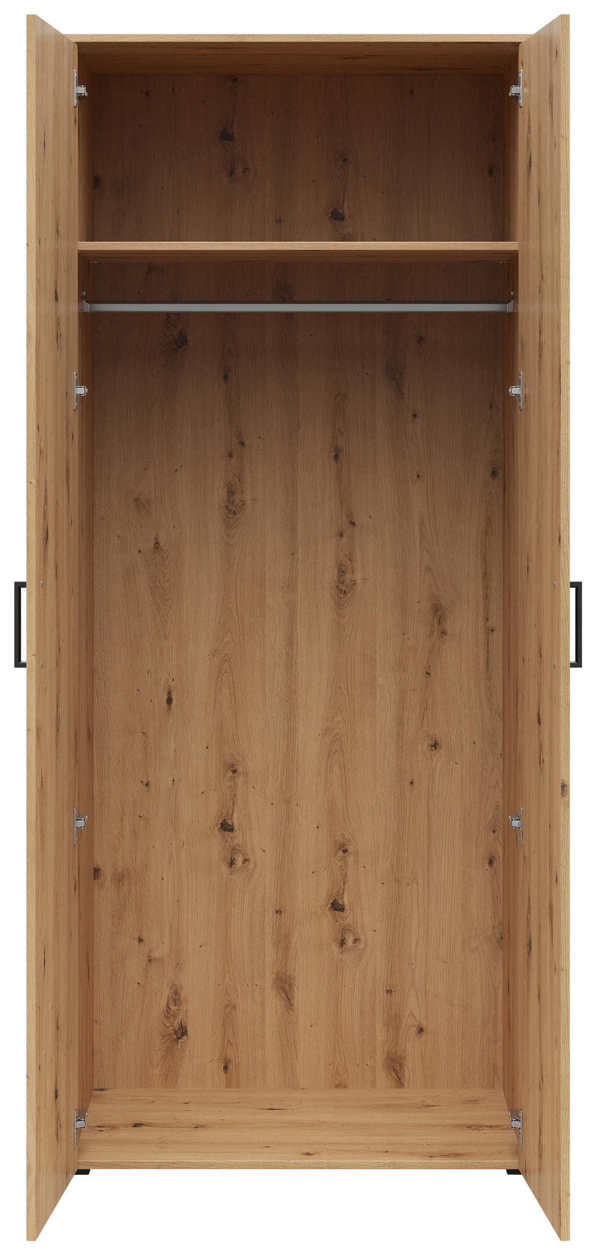 VÍCEÚČELOVÁ SKŘÍŇ, dub artisan, 80/195/52 cm - černá/antracitová, Moderní, kompozitní dřevo/plast (80/195/52cm) - Carryhome