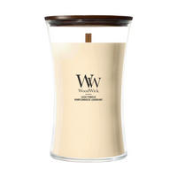 MIRISNA SVEĆA  svetloplava  - svetloplava, Osnovno, staklo/drvo (10/18/10cm) - WoodWick