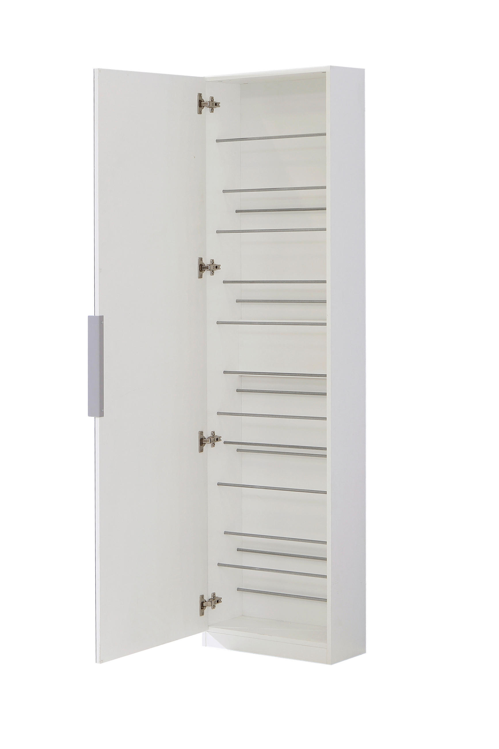Pantofar 50/179,7 /20 cm - alb/culoare aluminiu, Design, metal/material pe bază de lemn (50/179,7 /20cm) - Carryhome