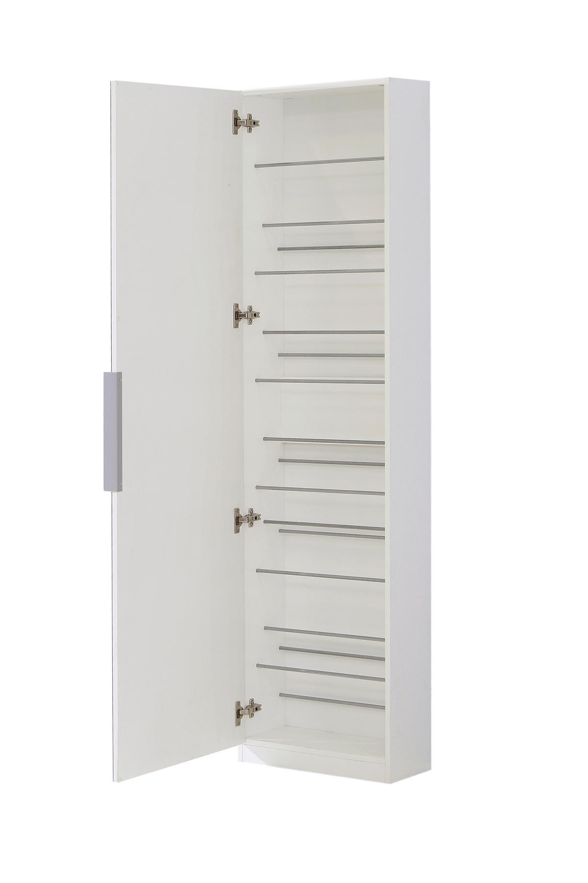 Pantofar 50/179,7 /20 cm  - alb/culoare aluminiu, Design, metal/material pe bază de lemn (50/179,7 /20cm) - Carryhome