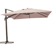 Umbrelă Cu Picior Lateral   - maro/maro închis, Lifestyle, metal/textil (300/265/300cm) - Ambia Garden