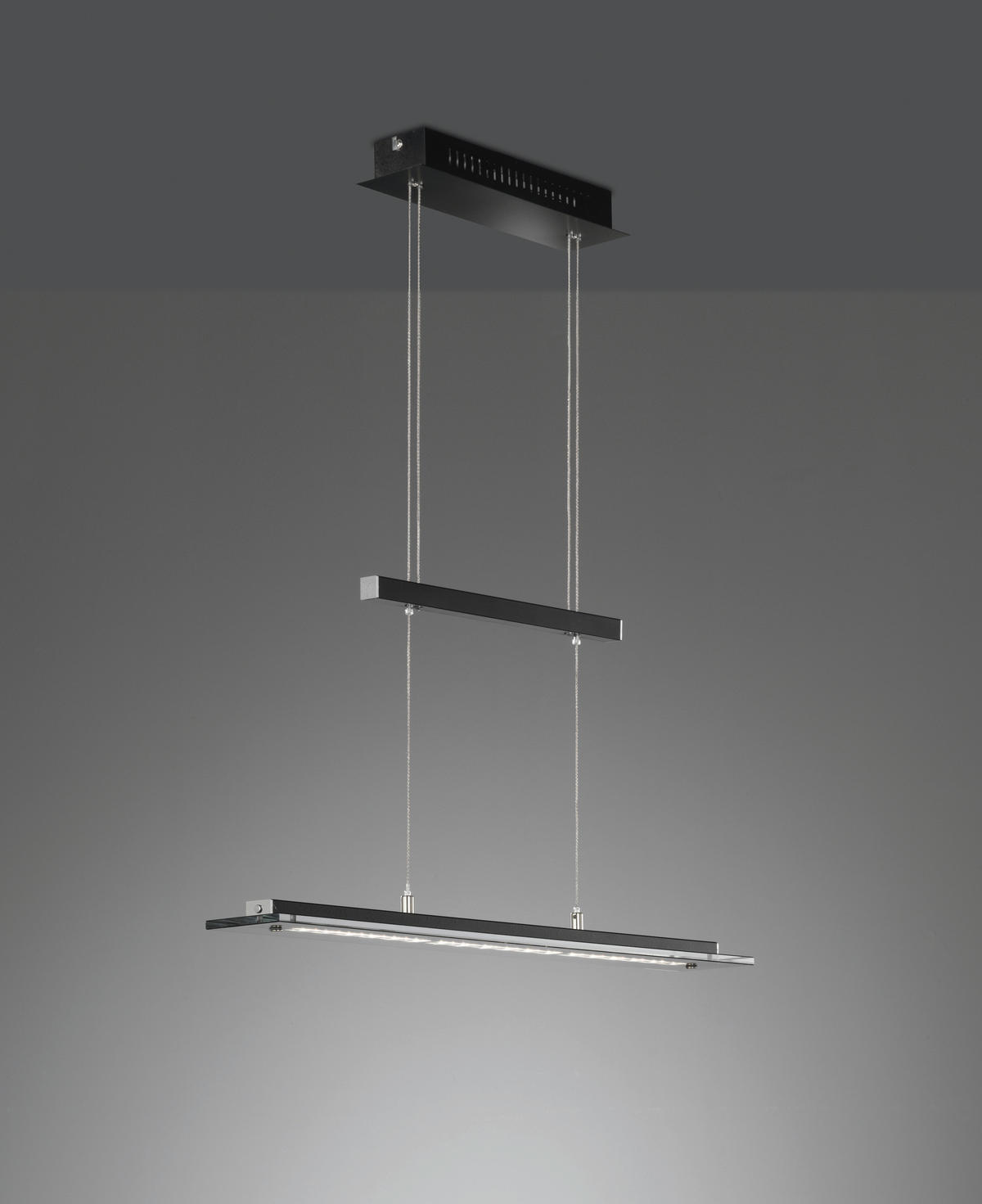 LED-HÄNGELEUCHTE 88/9/80-150 cm  - Chromfarben/Schwarz, Trend, Glas/Metall (88/9/80-150cm)
