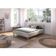 BETT 160/200 cm  in Champagner  - Champagner/Alufarben, Design, Holzwerkstoff/Metall (160/200cm) - Carryhome