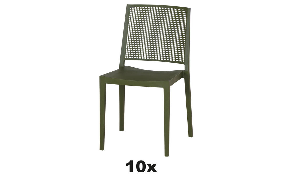 GARTENSESSEL-SET Kunststoff Grün  - Grün, Basics, Kunststoff (46/80/56cm) - Siena Garden