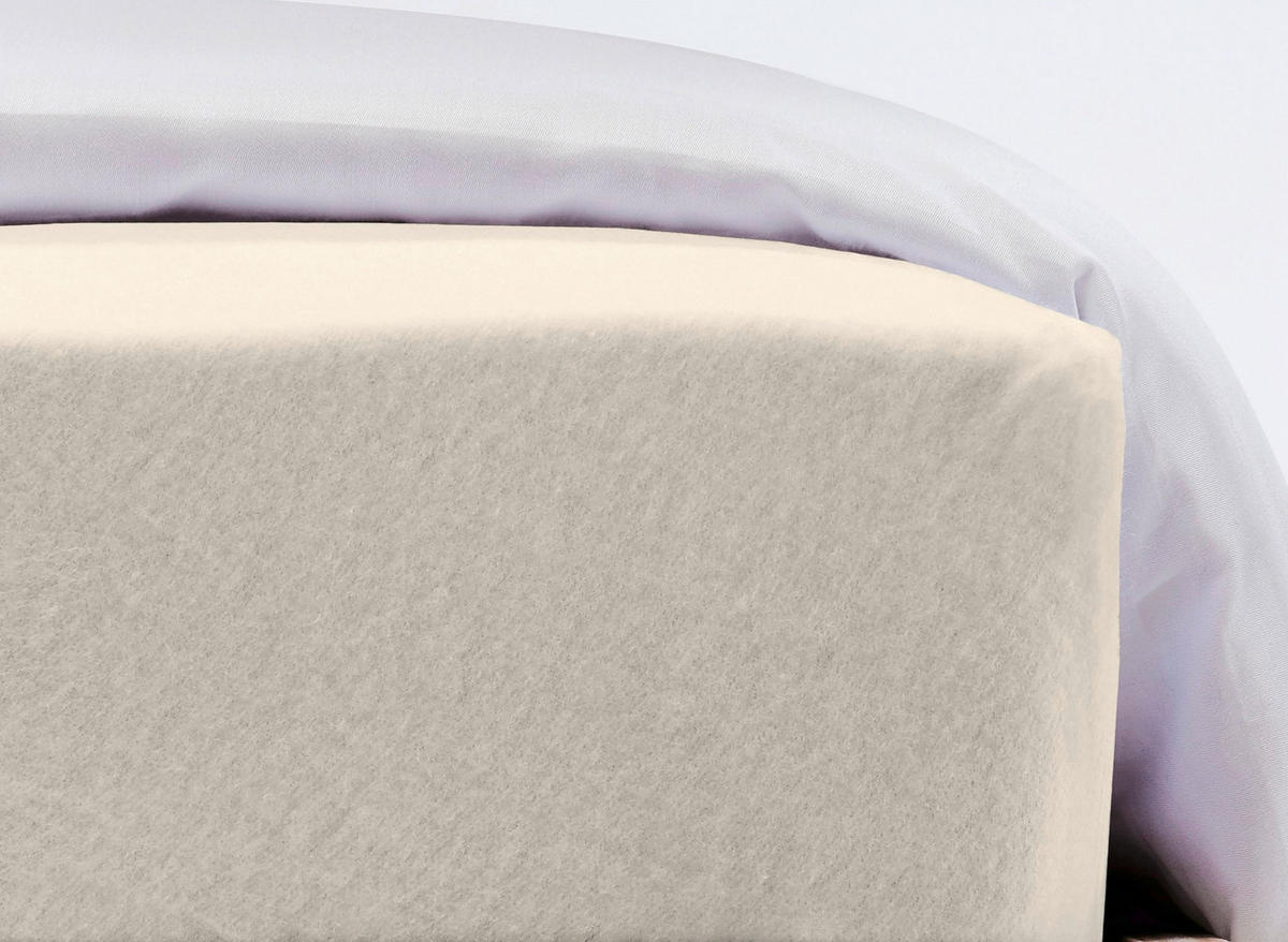 SPANNBETTTUCH Flausch Jersey Jersey  - Creme, Basics, Textil (100/200cm) - Fleuresse