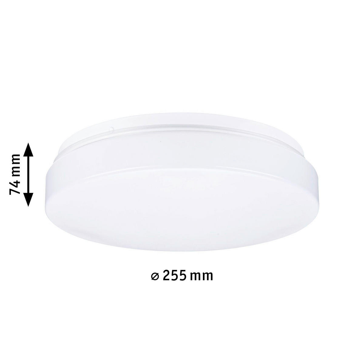 DECKENLEUCHTE Axin 25,5/7,4 cm   - Weiß, Basics, Kunststoff (25,5/7,4cm) - Paulmann