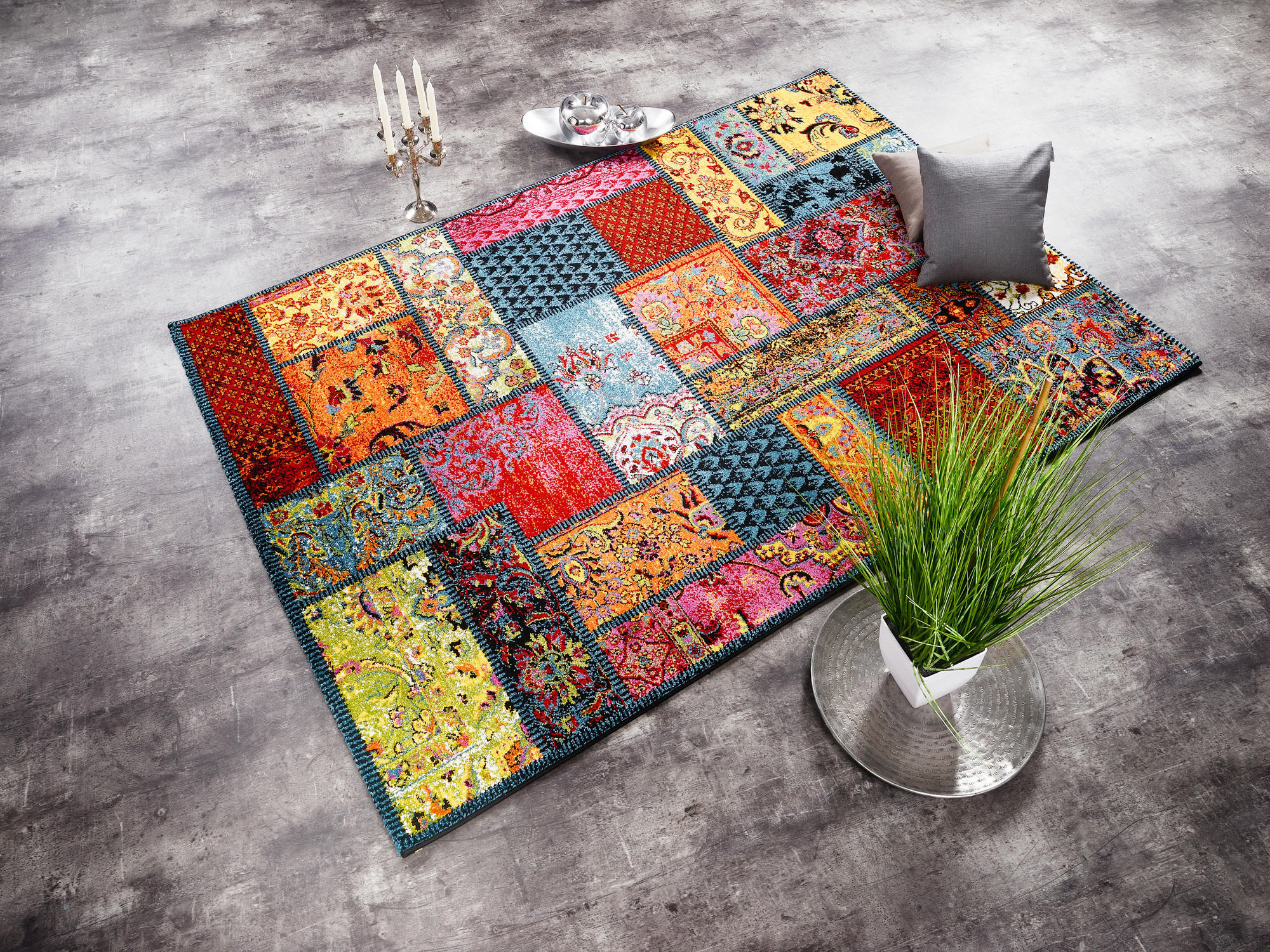 WEBTEPPICH 65/130 cm Multicolor  - Multicolor, Design, Textil (65/130cm) - Novel