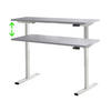 SCHREIBTISCH 138/67/69-119 cm  in Grau, Weiß  - Weiß/Grau, MODERN, Holzwerkstoff/Metall (138/67/69-119cm) - MID.YOU