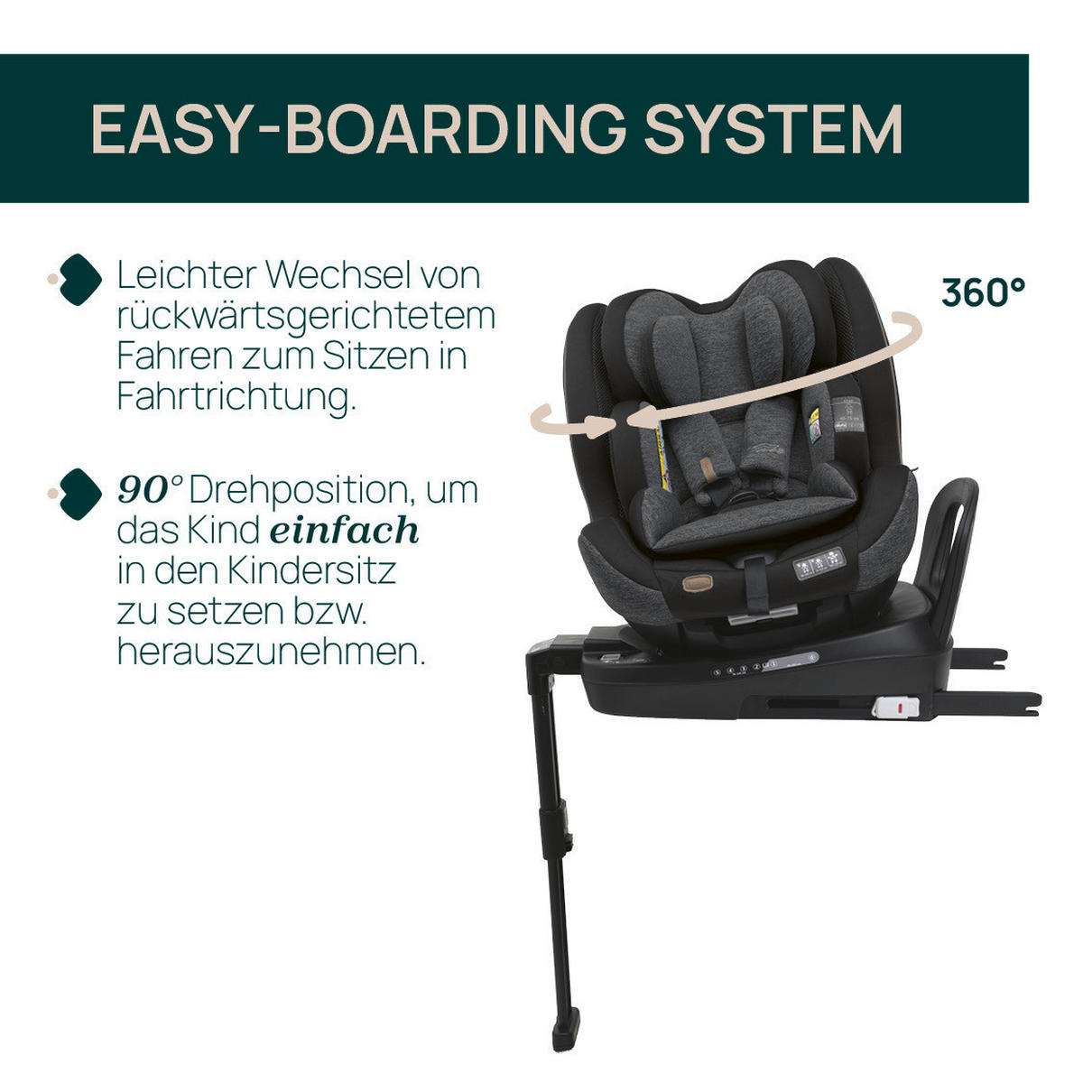 KINDERAUTOSITZ SEAT3FIT IS AIR  - Schwarz, Basics (49/44/61cm) - Chicco