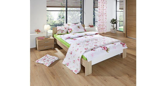 Bettwäsche Rosmarie 140/200cm Rosendessin - Rosa/Weiß, ROMANTIK / LANDHAUS, Textil - James Wood