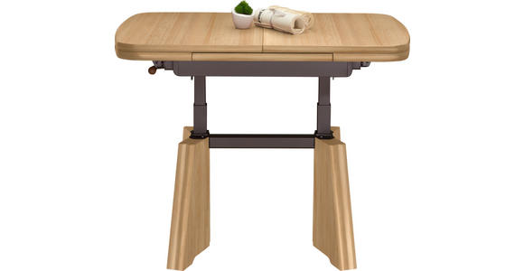 COUCHTISCH in Metall, Holzwerkstoff 90-131/65/56-75 cm  - Buchefarben, KONVENTIONELL, Holzwerkstoff/Metall (90-131/65/56-75cm) - Venda