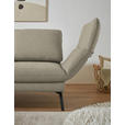 ECKSOFA  in Flachgewebe Sandfarben  175-224/255-365 cm  - Sandfarben/Schwarz, Design, Textil/Metall (175-224/255-365cm) - Dieter Knoll