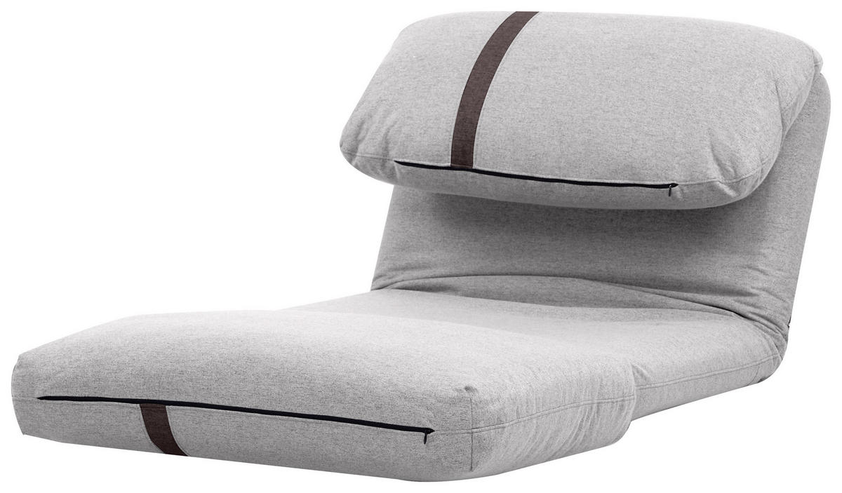 SCHLAFSESSEL  in Webstoff Hellgrau  - Dunkelgrau/Hellgrau, Design, Textil (78/58/82cm) - Livetastic