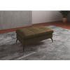 HOCKER in Leder Olivgrün  - Schwarz/Olivgrün, Konventionell, Leder/Metall (102/47/69cm) - Sit & More