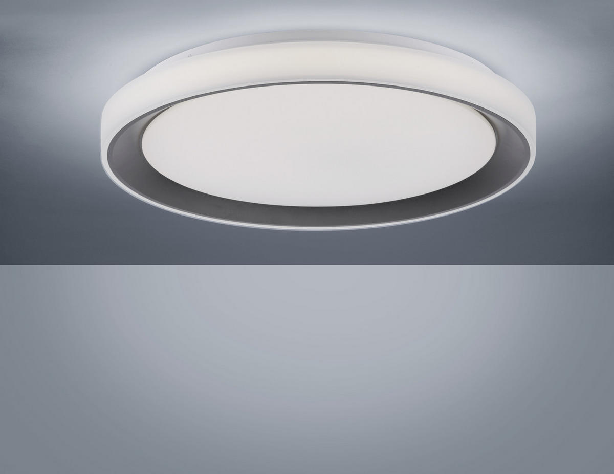 LED-DECKENLEUCHTE LOLASMART-DISC  Smart 51/7,5 cm   - Schwarz, Design, Kunststoff/Metall (51/7,5cm)