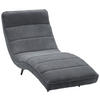 RELAXLIEGE in Webstoff Grau  - Schwarz/Grau, Design, Textil/Metall (78/83/168cm) - Welnova