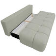 BOXSPRINGSOFA in Chenille Greige  - Greige/Schwarz, MODERN, Kunststoff/Textil (210/72/105cm) - Cantus