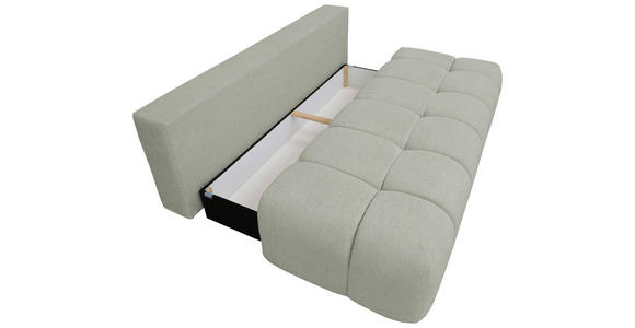 BOXSPRINGSOFA in Chenille Greige  - Greige/Schwarz, MODERN, Kunststoff/Textil (210/72/105cm) - Cantus