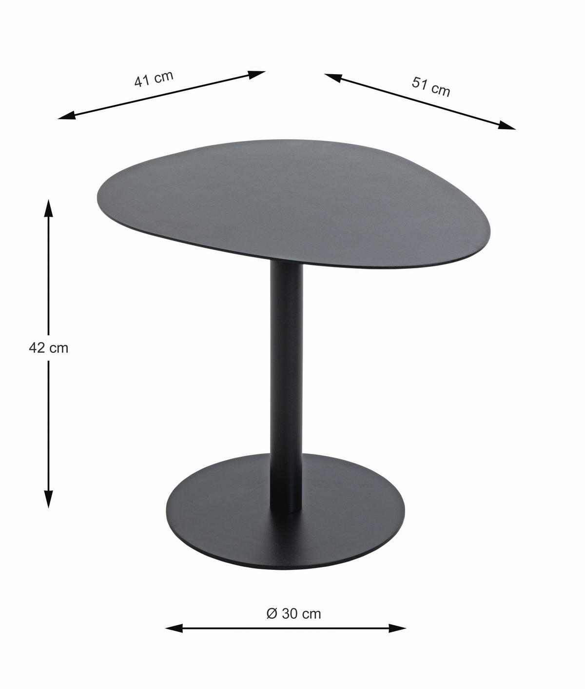 SIDOBORD i metall  - svart, Trend, metall (51/42/41cm) - Best Price
