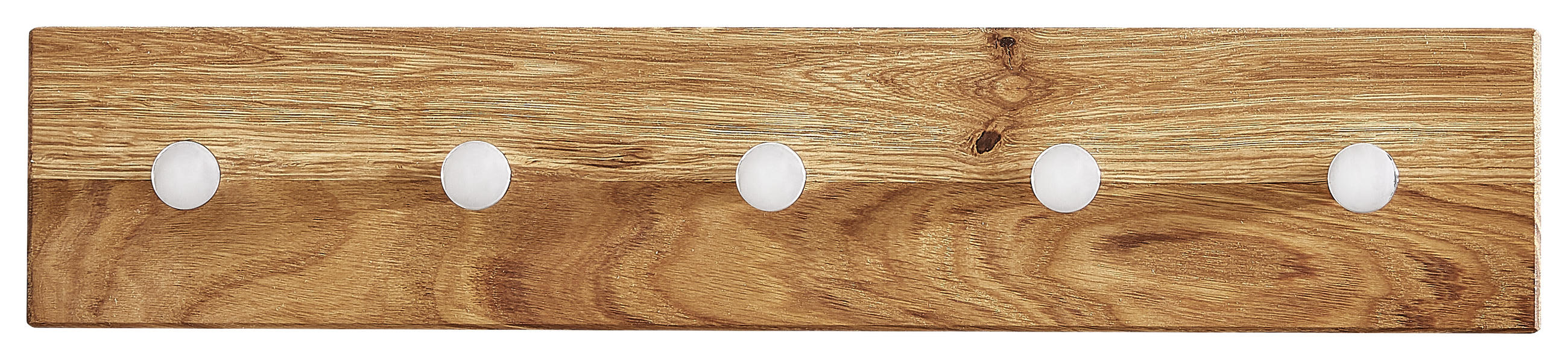 GARDEROBENLEISTE  in Wildeiche massiv Eichefarben  - Eichefarben, Natur, Holz/Metall (50/10/3,5cm) - Linea Natura