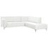 Ecksofa Echtleder - Chromfarben/Weiß, Design, Leder/Metall (242/224cm) - Xora
